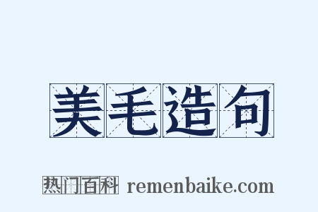 美毛造句是什么意思的图片